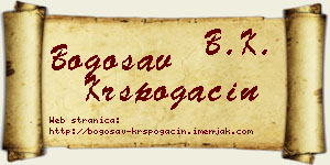 Bogosav Krspogačin vizit kartica